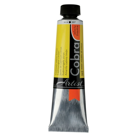 Cobra Water Mixable Oil Colour 40ml, Cadmium Yellow Lemon