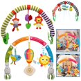 thumbnail image 2 of Arco de juguete para cochecito de bebé, barra de juego divertida para recién nacidos, actividad sensorial ajustable para hamacas y asiento seguro para el automóvil, juguetes colgantes para cama, 2 of 5
