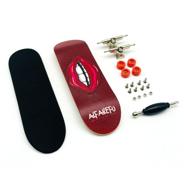Patineta de dedo de arce con doble balancín, mini patineta creativa con punta de dedo, patineta profesional con ruedas y cojinetes, patineta de palma