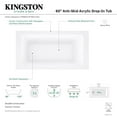 thumbnail image 5 of Kingston Brass VTPN603219T 60-Inch Acrylic Rectangular Drop-In Tub with Anti-Skid Surface in Glossy White, 5 of 7