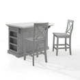 thumbnail image 6 of Crosley Furniture Julia Stainless Steel Top Island W/X-Back Stools Gray/Stainless Steel, 6 of 12