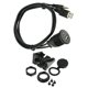 thumbnail image 1 of Cable de Instalación Impermeable para Panel de Instrumentos con Conectores USB 3.0 y DC de 3,5 mm Macho y Hembra, para Barcos y Automóviles., 1 of 1
