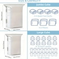 thumbnail image 3 of Rectangular Cube Vacuum Storage Bags 3 Pack, Large Compression Bags for Clothes, Dorm Room and Home Closet Storage, 3 of 6
