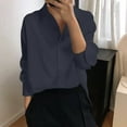 thumbnail image 4 of Women's Long Sleeve Button Down Shirt - Casual Loose Fit, Polyester-Spandex, S-XXL Sizes, All Seasons, 4 of 6
