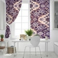thumbnail image 5 of Fsddascl Purple Boho Blackout Curtains for Bedroom/Living Room, Thermal Insulated Kitchen Curtains, Farmhouse Ethnic Abstract Floral Pattern Grommet Darkening Window Treatment Drapes 42"x63"x2, 5 of 8