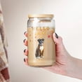 thumbnail image 4 of Hello Fall Boxer Enjoys Warm Campfire Autumn Night Bright Moon 16oz Glass Cup Mug Boxers Dog Lover Gifts Idea Glass Can with Bamboo Lid and Straw - 01008, 4 of 5