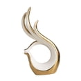 thumbnail image 4 of Esquirla Art Ceramic Statue Sculpture Unique Figurine Home Table Decoration Home Decor for Dining Room Office Porch Party Shelf White gold, 4 of 8