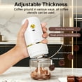 thumbnail image 4 of Portable Electric Burr Coffee Grinder, Mini Rechargeable Electric Coffee Bean Grinder with Cleaning Brush, Auto-Stop, Coffee Grinder for Espresso, French Press, Travel, Camping, Home & Office, White, 4 of 7