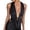 A-Black637, variant on Womens Tank Tops Halter Neck Deep V Going Out Tops Draped Cutout Metal Ring Sexy Cami Tops