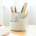 thumbnail image 4 of Porte-Stylo Rotatif Multifonction Avec 3 Compartiments,Organisateurs De Bureau Créatifs Porte-Stylo (Blanc), 4 of 5