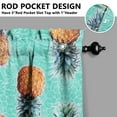 thumbnail image 5 of Kitchen Curtains 36 Inch Short - 3 Panel Set Pineapple Print, Rod Pocket Window Curtains 100% Polyester, Tropical Fruit Valance for Farmhouse, Cafe, Living Room, Bedroom, Easy Wash, 5 of 6