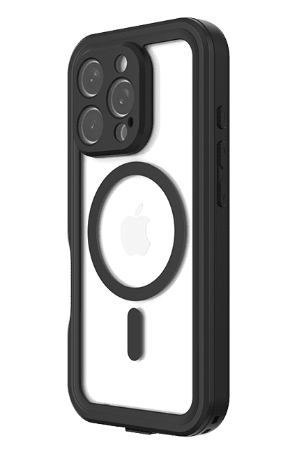 Body Glove Tidal Waterproof with MagSafe Case for iPhone 16 Pro, Black/Clear