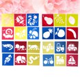 thumbnail image 2 of MasteelfCA 24PCS DIY Painting Template Drawing Tools Multi-Pattern Hollow Out Painting Stencil DIY Craft Projects Educational Toys for Preschool DIY Drawing, 2 of 8