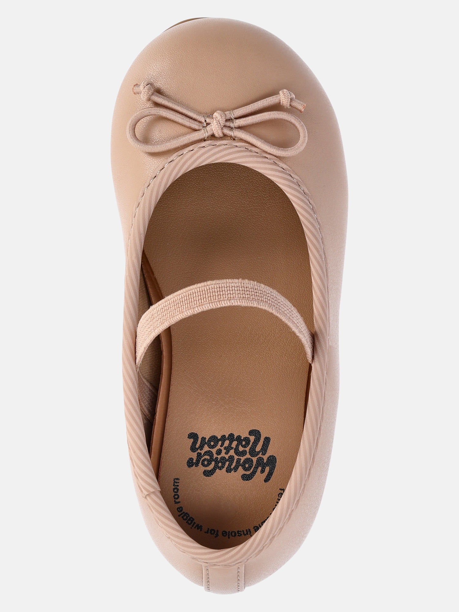 Wonder Nation Baby Girls Bow Ballet Dress Shoes