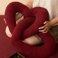 thumbnail image 4 of Cinvoph 28"x16" Heart Knot Pillow Valentine's Day Gift Decorative Pillow Soft Plush Romantic Decor for Couch Sofa Bed Living Room Bedroom, Red, 4 of 6