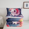 thumbnail image 4 of Erosebridal Girly Axolotl Bedding King Comforter Set , 3 Pieces, Stars Reversible, 4 of 6