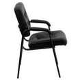 thumbnail image 3 of Flash Furniture Black Leather Executive Side Reception Chair with Black Frame Finish, 3 of 9