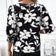 thumbnail image 3 of Eres Más Que una Camisa de Puntuación de Prueba, Verano Suelto Casual Cinco Cuartos de Manga Cuello Redondo Impreso para Mujeres, 3 of 7