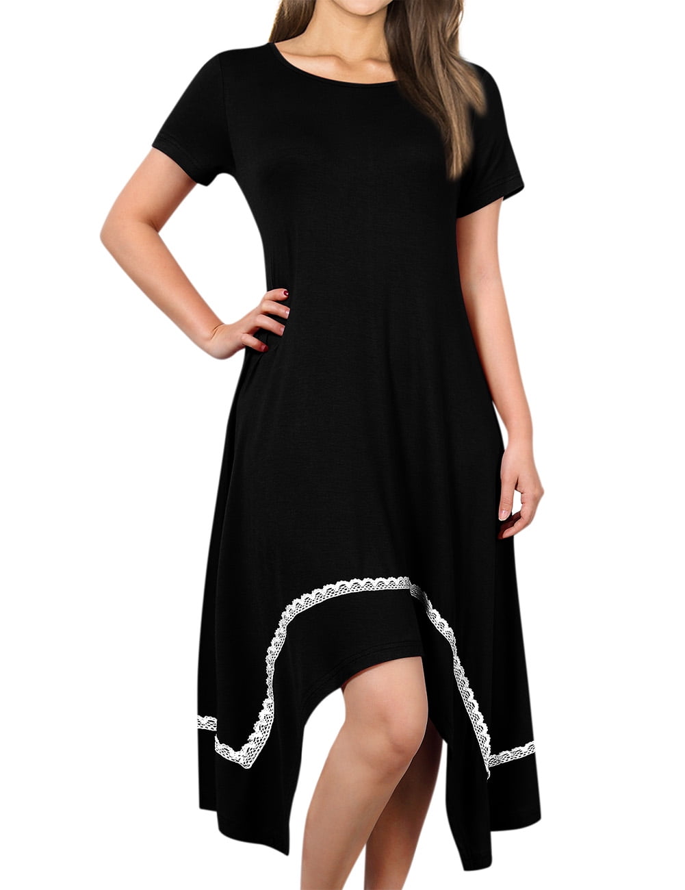 black t shirt dress walmart