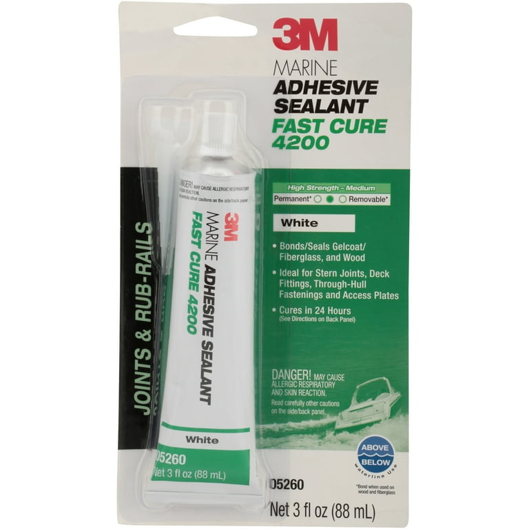 3M COMPANY 05260 3OZ White Marine Sealant - Walmart.com