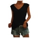 thumbnail image 1 of Camiseta básica de verano para mujer, holgada, con cuello en V y manga corta, sin mangas., 1 of 8