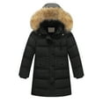 thumbnail image 2 of ATOGUTA Kids Jackets Boys Winter Warm Thick Hooded Down Coat Down Jacket Padded Overcoat Black, Size 2T-12, 2 of 6