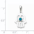 thumbnail image 2 of 14K White Gold Turquoise Chamseh Pendant, 2 of 2