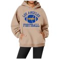 thumbnail image 2 of WEAIXIMIUNG Chandail en Molleton Surdimensionné pour Femmes Plus 3TG Sweat à Capuche Décontracté Col Rond Imprimé Lettre Football de Ville, 2 of 3