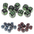 thumbnail image 4 of Dados de plástico para juegos de 16 mm, piezas con puntas para el suministro de juegos de rol. negro rojo, 4 of 9