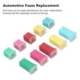 thumbnail image 3 of Automotive Fuses Assortment Kit, 32V Box Shaped Fuses 20-60A Safe  Conductivity Universal Easy Identification Replacement  For Boat RV, 3 of 8