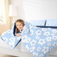 thumbnail image 3 of Homewish Blue Cute Floral Twin Comforter Sets,Watercolor Flower Bedding Set,Navy Blue Reversible,2-Piece,1 Comforter and 1 Pillowcase, 3 of 7