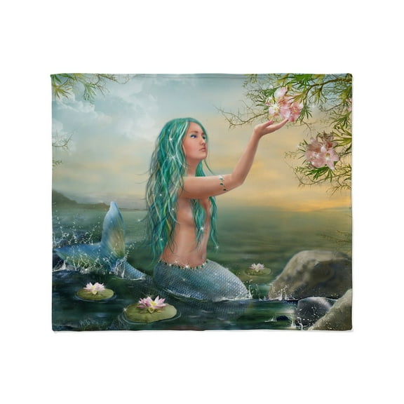 CafePress - Marine Mermaid Throw Blanket - Soft Fleece Throw Blanket, 50"x60" for All Ages