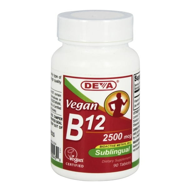 Deva Nutrition - Vegan Vitamin B12 Sublingual 2500 mcg. - 90 Tablets
