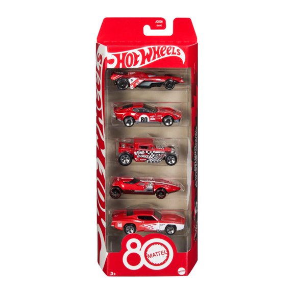Vehículo de Juguete Mattel Hot Wheels Mattel 80 aniversario Paquete de 5 Autos