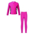 thumbnail image 3 of Sholeno Girls Quickly Dry Rash Guard Bathing Suit UPF 50+ Long Sleeve Swimsuit Beach Sports Swimwear Hot Pink 14, 3 of 7
