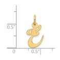 thumbnail image 3 of 14K Yellow Gold Charm Pendant Themed 16 mm 13-17 Small Fancy Script Initial E, 3 of 3