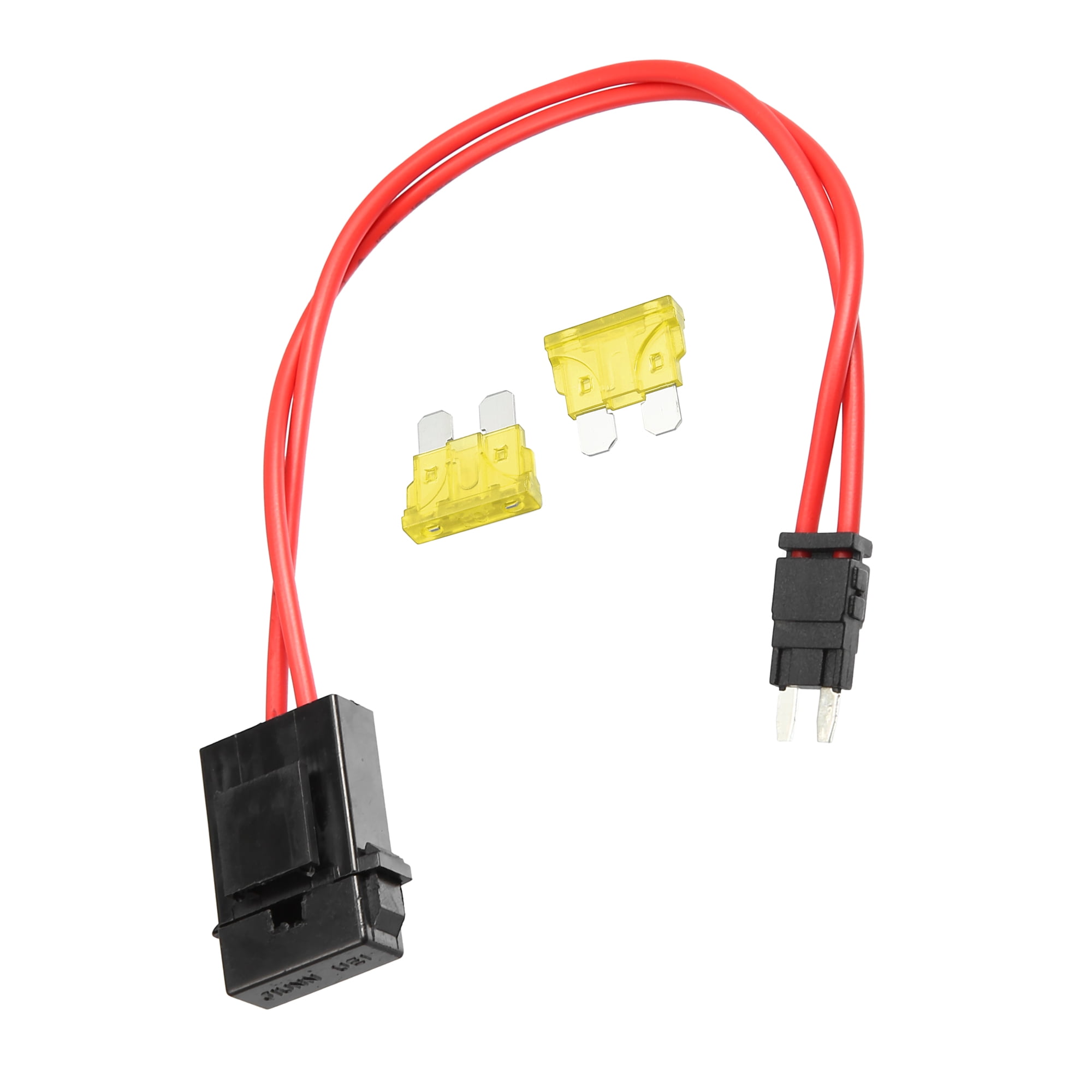 32V Mini Fuse Adapter Tap Fuse Kit with 2pcs 20A Blade Style Fuses for