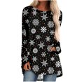 thumbnail image 2 of Pntutb Mujeres Casual Manga Larga Cuello Redondo tops Blusa Suelta Navidad Impreso Camisas Pntutb Pntutb-20, 2 of 5