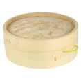 thumbnail image 1 of Bamboo Steamer Kitchen Food Steamer Steamer Basket with Lid Cooking Tool, 1 of 6