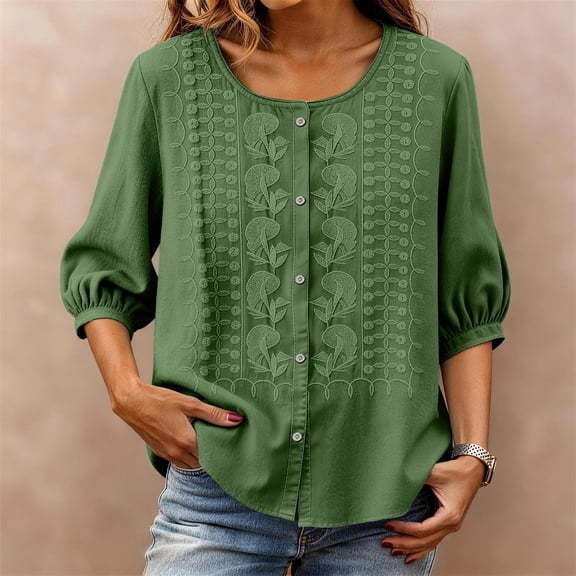 Women's Casual Round Neck Down Short Sleeve Top T Shirt