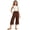 Coffee, variant on Girls Ponte Pants For Girls Solid Loose Fit Half Length Trousers For Everyday Play ,Loose Wide Leg Casual PantsSize 5-6 Years ,Black