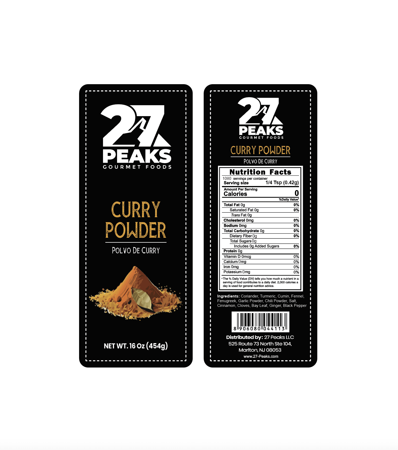 27 Peaks Gourmet No Artificial Flavors Curry Powder, 16 oz Bottle