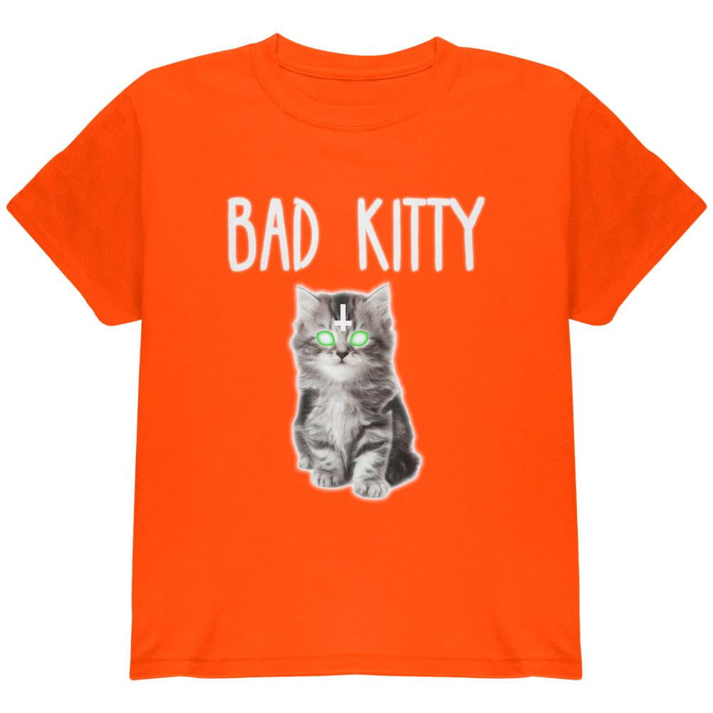 Halloween Bad Kitty Cat Ghost Youth T 