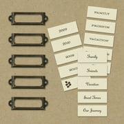 K & Company Eco Modern Metal Art Label Holders and Labels, 20-Pieces