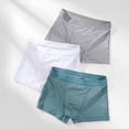 thumbnail image 3 of zeranth Men Slim Fit Boxer Underwear Mid-rise Elastic Waistband Boxer Briefs Solid Color Thin Ice Silk Breathable Mesh Panties Boxer Shorts, 3 of 7