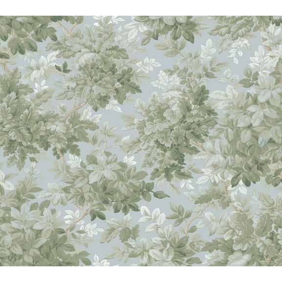 A-Street Prints Greenwood Light Blue Deciduous Wallpaper