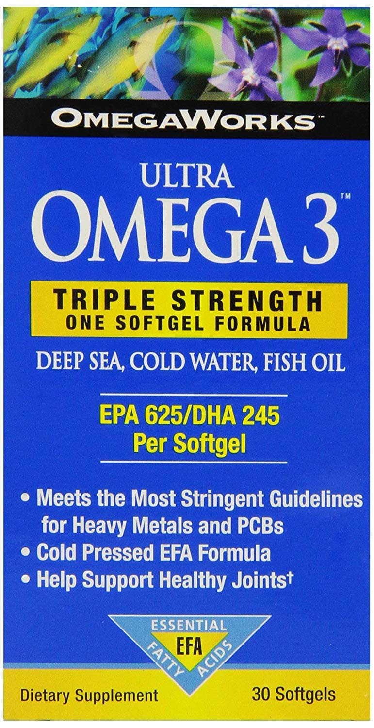 OmegaWorks Ultra Omega 3 EPA / DHA Fatty Acids Support Joint Health, 30ct