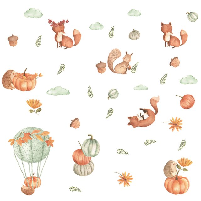1 pieza de pegatinas de pared con globos de animales lindos para habitación de niños Ba