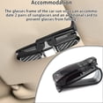 thumbnail image 3 of Kenally Soportes para gafas de sol para coche, Clip para gafas de sol, rotación de 360 ​​grados, colgador práctico Flexible, abrazadera Automoción decorativa y accesorios Negro liso, 3 of 6