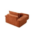 thumbnail image 7 of Miniyam 63" x 47" Oversized Chaise Lounge Chair Indoor with Thick-Cushioned Ottoman, Cloud-Like Comfort, No Assembly Required, Orange, 7 of 7